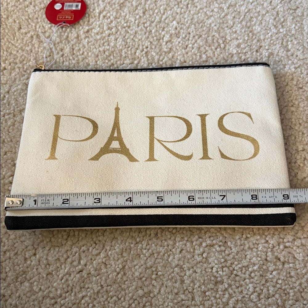 Pochette Paris Canvas Pouch with Gold Lettering By Andy & Co.The SouvenirFactory - Picture 9 of 14